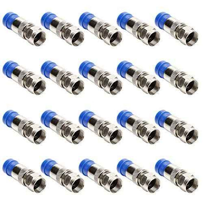Coax Cable Crimping Kit Adjustable Tool Set Coaxial Cable Crimping Tool for RG59 RG6 F BNC RCA with 20 PCS F Compression Connectors