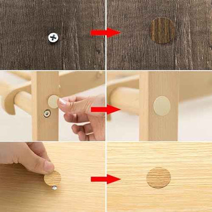 648 PCS 12 Colors Self-Adhesive Screw Holes Covers Stickers PVC Dustproof for Wood Furniture Cabinet Wall Desk Chair Bookcase Shelve Plate