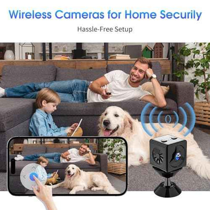 Mini Hidden Camera, Spy Camera WiFi, 2K HD Long Standby Time Compact Camera with Nanny Cam, Indoor Wireless Hidden Security Camera with Mobile Control for Home Monitoring