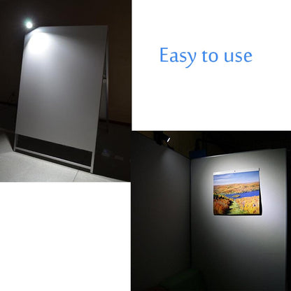 Onerbuy Youngine 1pcs 5W LED Clip on Light Water Resistant Outdoor Blackboard Signboard Lighting Adjustable Desk Stand Arm Lamp with Power Plug (Cool White)