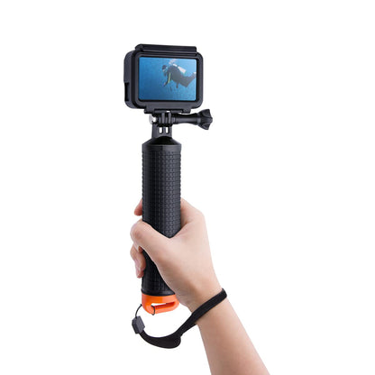 Luxebell Floating Hand Grip, Pole Mount for Gopro Hero 12 11 10 9 8 7 6 5 Max Session 4 3+, Handle Mount Accessories for AKASO EK7000 V50 Pro Brave 4 Campark DJI OSMO Action Camera (Orange)