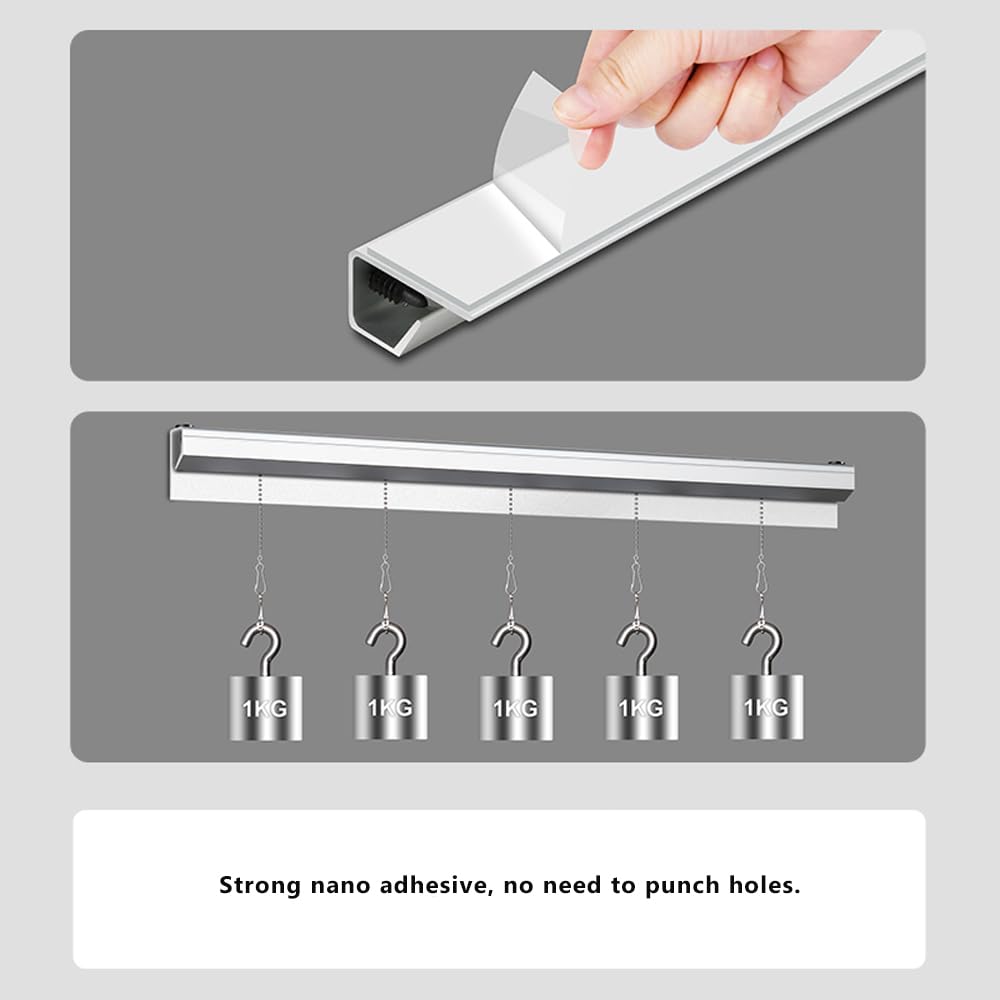 ECKEK 2 Pack Ticket Holders Receipt Holder for Restaurant, No Drill Check Rack Order Receipt Rail Display Slide for Commercial Kitchen Cafes Pubs Bars (12 Inch)