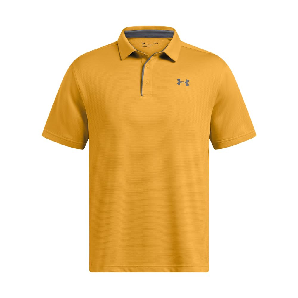 Under Armour Men's Tech Golf Polo, (711) Golden Yellow / / Pitch Gray, 3X-Large