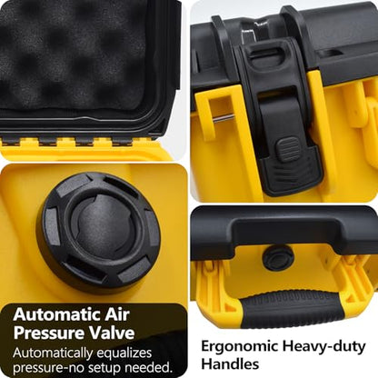 Storage Case for Dewalt Drill & Impact Driver, Hard Case with Custom Foam Insert, Fits 20V MAX Cordless Drill and Impact Driver, Battery & Charger - Durable Protective Box for Dewalt Tools (CASE ONLY)