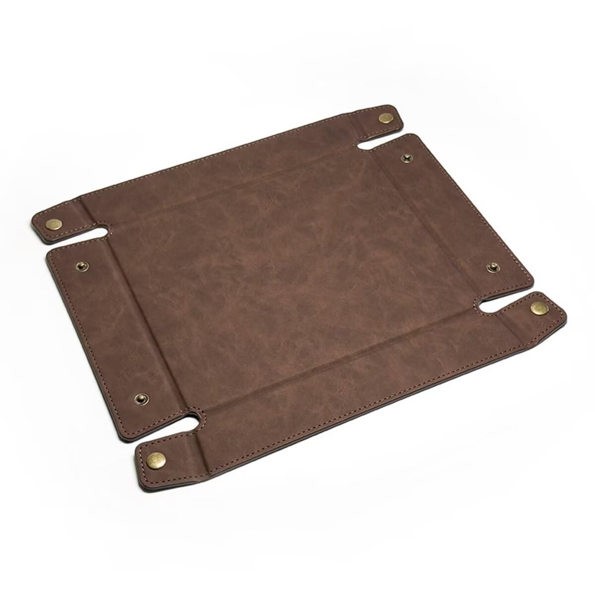 LLmoway PU Leather Organization Trays for Home Nightstand Office Desk Catchall Tray for Entryway Table Key Wallet Watch Phone Dark Blue