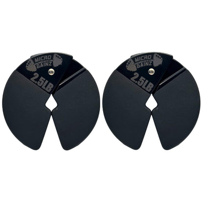 Micro Gainz Dumbbell Fractional 2.5 lb Weight Plate, Ideal for Micro Loading, (Choose Color) 2 Piece Fractional Weight Plates, Designed for Dumbbell Training, Made In USA (Black Dip Coated)
