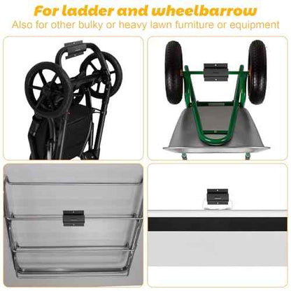 Heavy-Duty Ladder Hanger-Wall Mount Ladder Hooks for Ladder Storage-Wheelbarrow Hangers for Garage Wall-4 Pack(4 P)