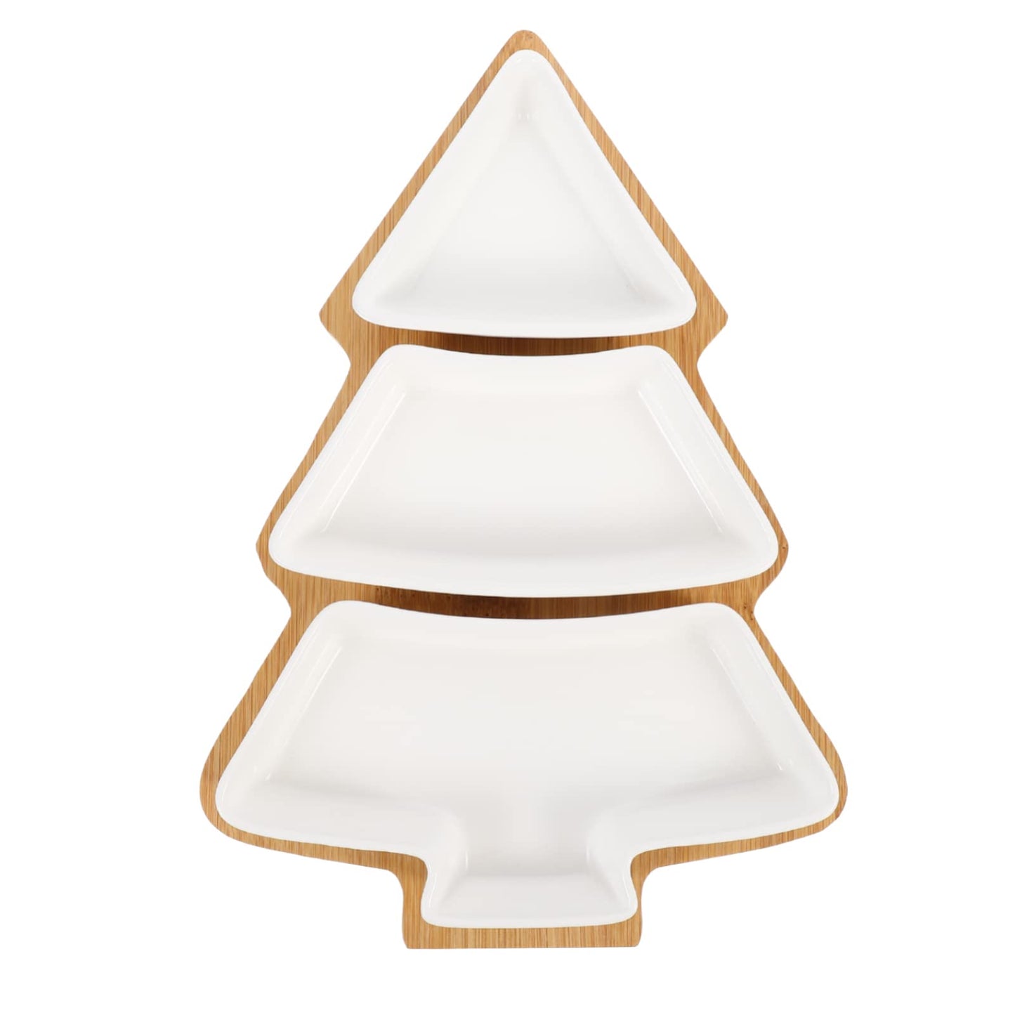 Christmas Tree Shape Candy Dish Ceramic Christmas Appetizer Tray for Snacks Candy Cookies Desserts Home Kitchen