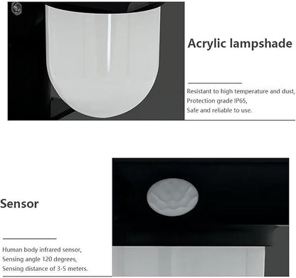 Solar Landscape Spotlight, 4 Pack IP65 Waterproof Outdoor Garden Solar Powered Pathway Light Motion Sensor Path Lighting for Yard, Patio, Pathway