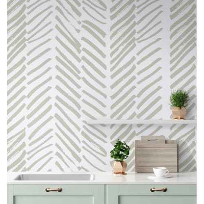 Guvana Striped Peel and Stick Wallpaper Beige White Wallpaper Striped Contact Paper 118" £ø17.7 Neutral Self Adhesive Removable Line Contact Paper for Bathroom Livingroom Covering
