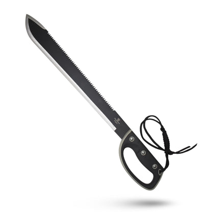 Snake Eye Tactical Full-Tang Machete – Heavy Duty Fixed Blade Survival Tool with Reinforced Nylon Sheath for Camping, Hunting, and Bushcraft