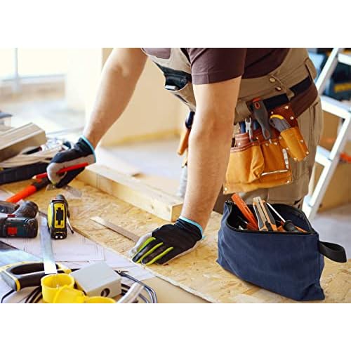 8 Pack Canvas Tool Pouch with Zipper,Upgrade 16 oz Heavy Duty Small Tool Bag,Multipurpose Organizer Utility Tool Bag,for Tools,Office Supplies,Cosmetics,Stationary
