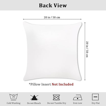 Bonhause Modern Tropical Hawaii Pillow Covers 20x20 Inch Set of 4 Outdoor Palm Leaves Decorative Pillows Case Soft Velvet Tropical Decoration for Patio Garden Bed Home Decor