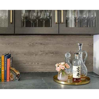 GloryTik 118"X17.7" Grey Brown Wood Grain Contact Paper Faux Wood Peel and Stick Wallpaper Wood Removable Self Adhesive Waterproof Wallpaper