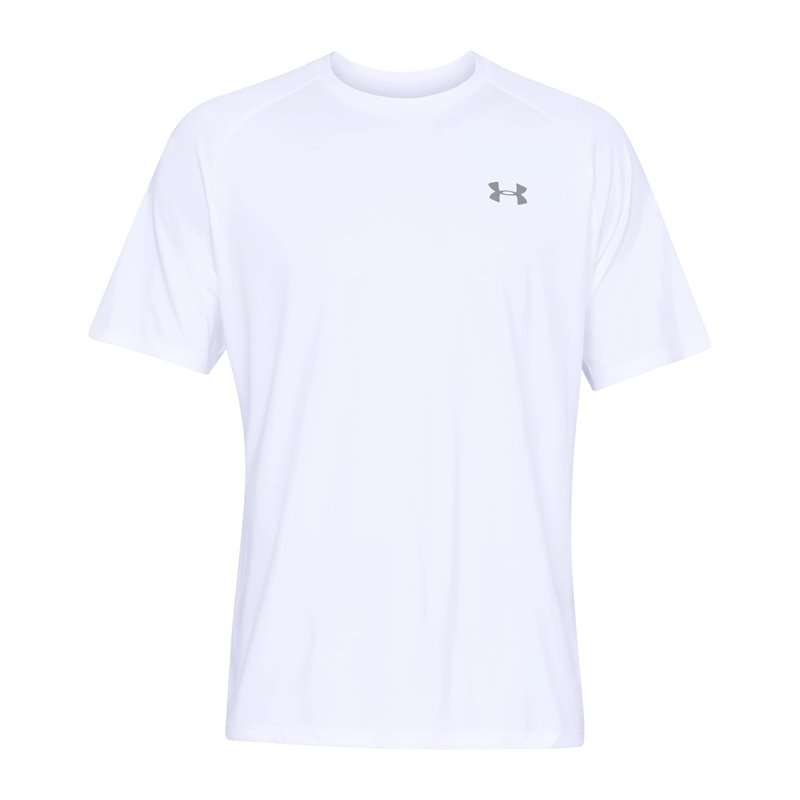 Under Armour Men's Tech 2.0 Short-Sleeve T-Shirt , White (100)/Overcast Gray, Small