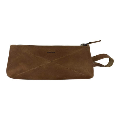 Hide & Drink, Carry-On Toiletry Bag, Pen and Pencil Case, Cable Organizer, Storage for Utensils, Travel Essentials, Full Grain Leather, Handmade, Single Malt Mahogany