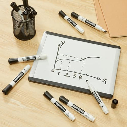 Amazon Basics Low-Odor Dry Erase Whiteboard Markers, Chisel Tip, Quick-Dry, Black, 36-Pack