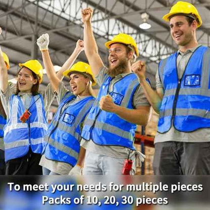 Safety Vests,Hi Vis Vest Reflective Vest with 5 Pockets and Zipper for Men Women, Neon Working Vest for Outdoor One Size