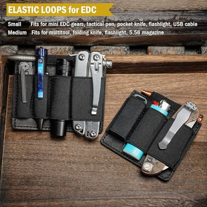 VIPERADE PL7 EDC Organizer Holder, Elastic Accessories Pouch with Hook and Loop Closure for Backpack, Tactical Vest, EDC Bag