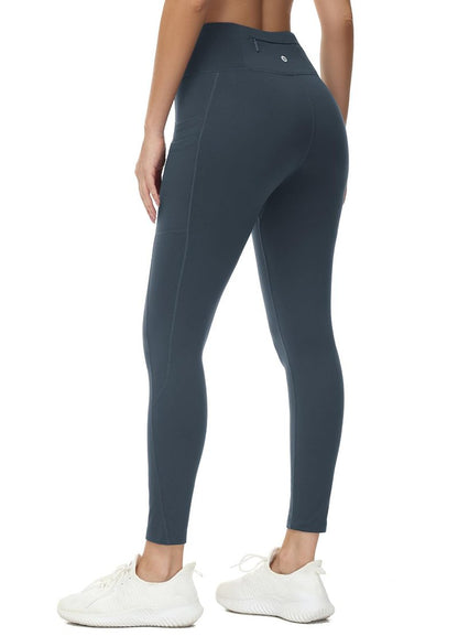 baleaf Fleece Lined Leggings Women Water Resistant 25" Petite Winter Warm Legging Thermal Running Tights Yoga Hiking Pants Grey S