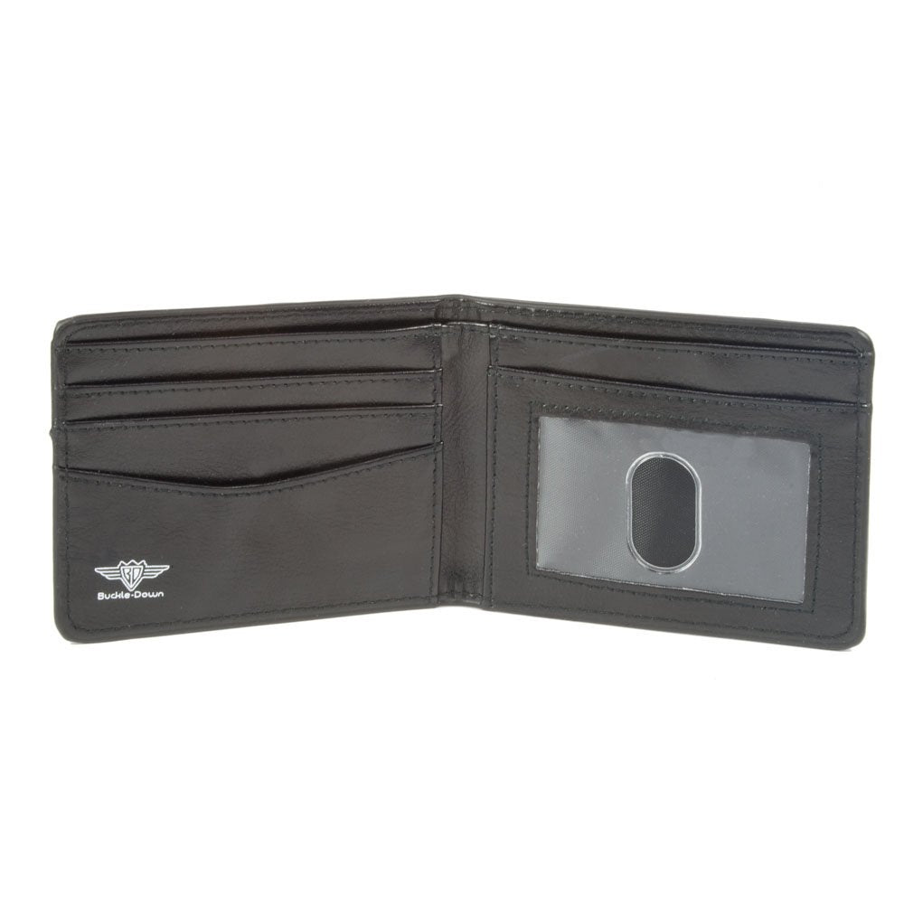 Buckle-Down mens Buckle-down Pu Bifold - Captain America Shield Full Color Navy Bi Fold Wallet, Multicolor, One Size US