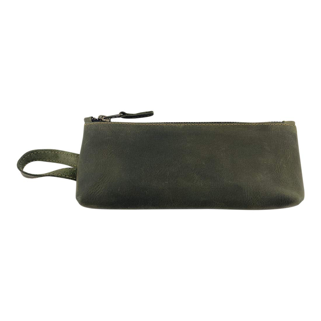 Hide & Drink, Carry-On Toiletry Bag, Pen and Pencil Case, Cable Organizer, Storage for Utensils, Travel Essentials, Full Grain Leather, Handmade, Bourbon Brown