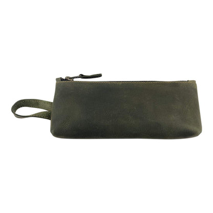 Hide & Drink, Carry-On Toiletry Bag, Pen and Pencil Case, Cable Organizer, Storage for Utensils, Travel Essentials, Full Grain Leather, Handmade, Bourbon Brown