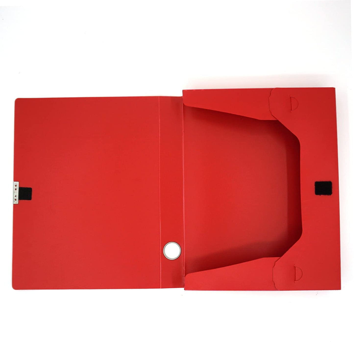 Hoiwigy Foldable A4 Document Box, Pack of 4 Plastic Archive Cases with Lid, 31×24x4cm, File Folder Organizer Document Storage File Boxes for Office, School, Letter Size Paper (Red)