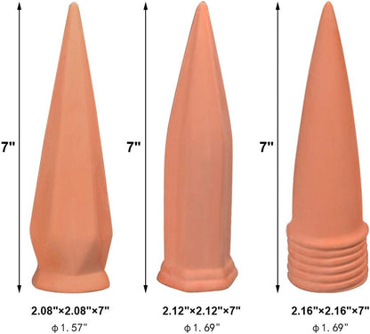 MorTime 6pcs Plant Watering Devices, Plant Waterer Self Watering Terracotta Spikes Automatically Water Your Indoor and Outdoor Plants While On Vacation