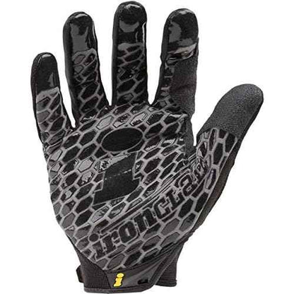 Ironclad Box Handler Work Gloves BHG, Extreme Grip, Performance Fit, Durable, Machine Washable, (1 Pair), Black