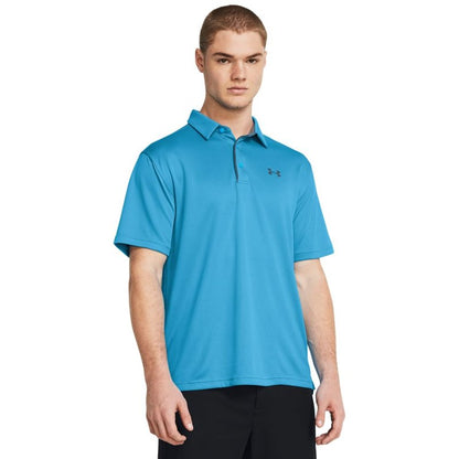 Under Armour Men's Tech Golf Polo, (421) Capri / / Pitch Gray, Medium Tall