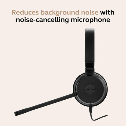 Jabra Evolve 20 (2025 Edition) Single-Ear Headset for Office and Home - Call Control - All Platforms - USB-C/A Connectivity - Black