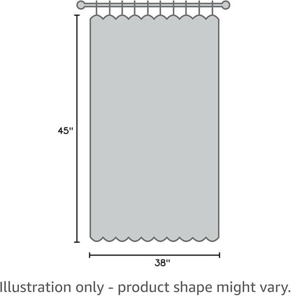 Tollpiz Short Linen Curtains Bedroom Rod Pocket Semi Sheer Curtain Burlap Light Filtering Thick Linen Drapes for Living Room, 38 x 45 inches Long, Brown, Set of 2 Panels