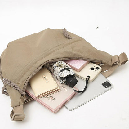 Nylon Crescent Crossbody Bag for Women Shoulder Tote Handbag Casual Sling Bag Dumpling Purse Bag for Outdoor Travel