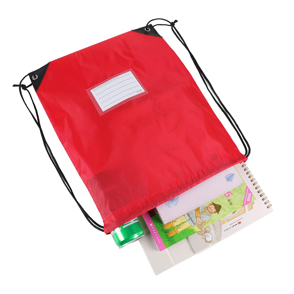 20 Pcs Drawstring Bags,Bulk Draw String Backpack, DIY Gym Sports Cinch Bag Sackpack for Women Men, Red