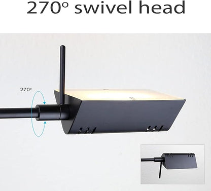 O'Bright LED Pharmacy Table Lamp, Full Range Dimming, 12W LED, 360 Degree Swing Arms, Desk, Reading, Craft, Work Lamp, ETL Tested, Black