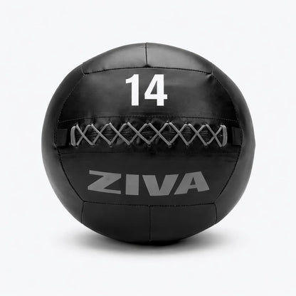 ZIVA Soft Wall Ball – Highly Durable Weighted Exercise Medicine Slam Ball for Strength and Conditoning Workout - 8 lbs, 13.7"