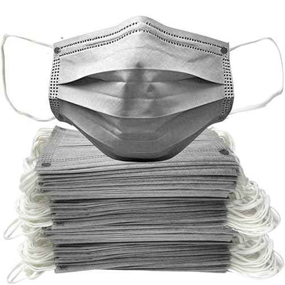 100PCS Gray Disposable Face Masks, Non-medical, 3 Layer Protection Face Masks for Adult, Teenager, Seniors Bag 100pcs (Gray)