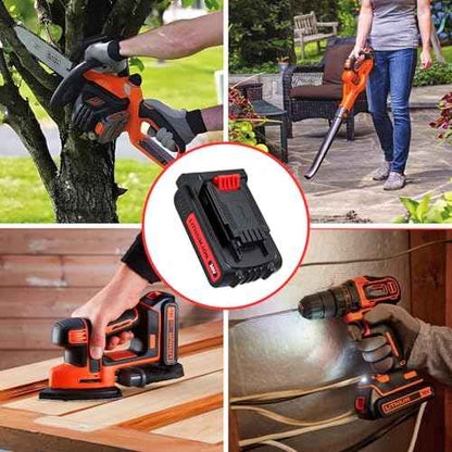 Replacement for Black and Decker Battery 20V and Charger 3.8Ah Lithium Max Compatible with LB2X4020 LBXR2020-OPE LBXR20-OPE2 LBXR20B-2 LB2X3020-OPE LBXR20BT 2Pack Outdoor Cordless Power Tools