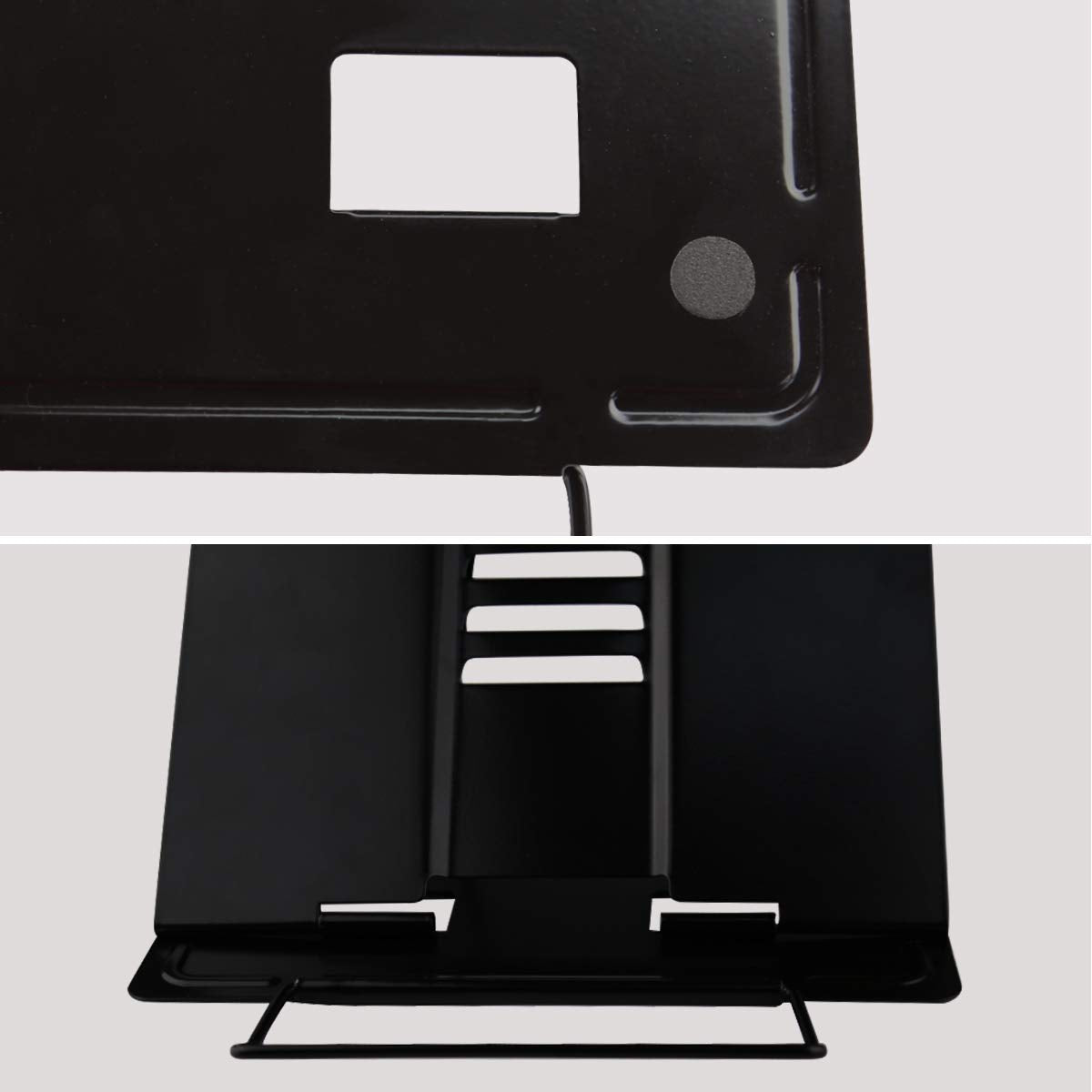 Citmage Desk Book Stand Document Holder Heavy Duty Metal Reading Stand with Book Magazine Menu iPad Music Score Speech Draft with 5 Adjustable Positions(Black)