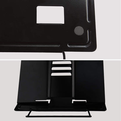 Citmage Desk Book Stand Document Holder Heavy Duty Metal Reading Stand with Book Magazine Menu iPad Music Score Speech Draft with 5 Adjustable Positions(Black)