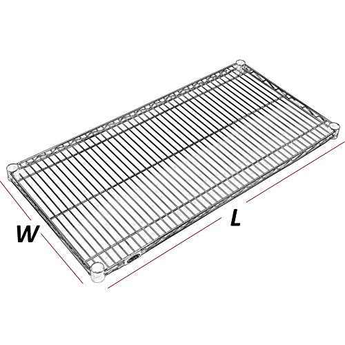 Nexel Additional Wire Shelf for Wire Shelving Units, 600-800 lb Capacity, 18"W x 36"L, Chrome Finish