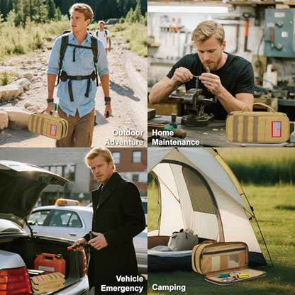 ATRIPACK Tactical Tool Bag for Men,Wide Mouth Tool Pouch with Water-Resistant, Multi-purpose Range Bags with Zipper Handle,Heavy Duty Small Tool box organizer for Repairman, Carpenters, Handyman
