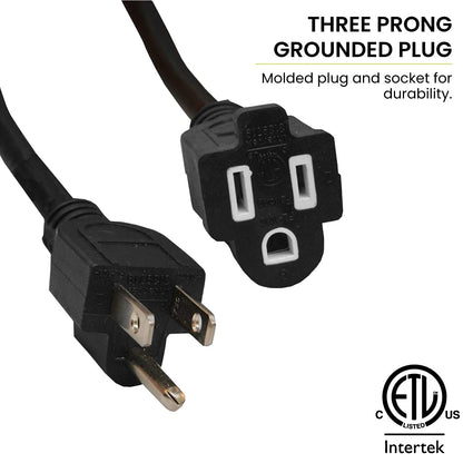 Go Green Power Inc. (G-14025BK) 12/3 SJTW Outdoor Extension Cord, Black, 25 ft