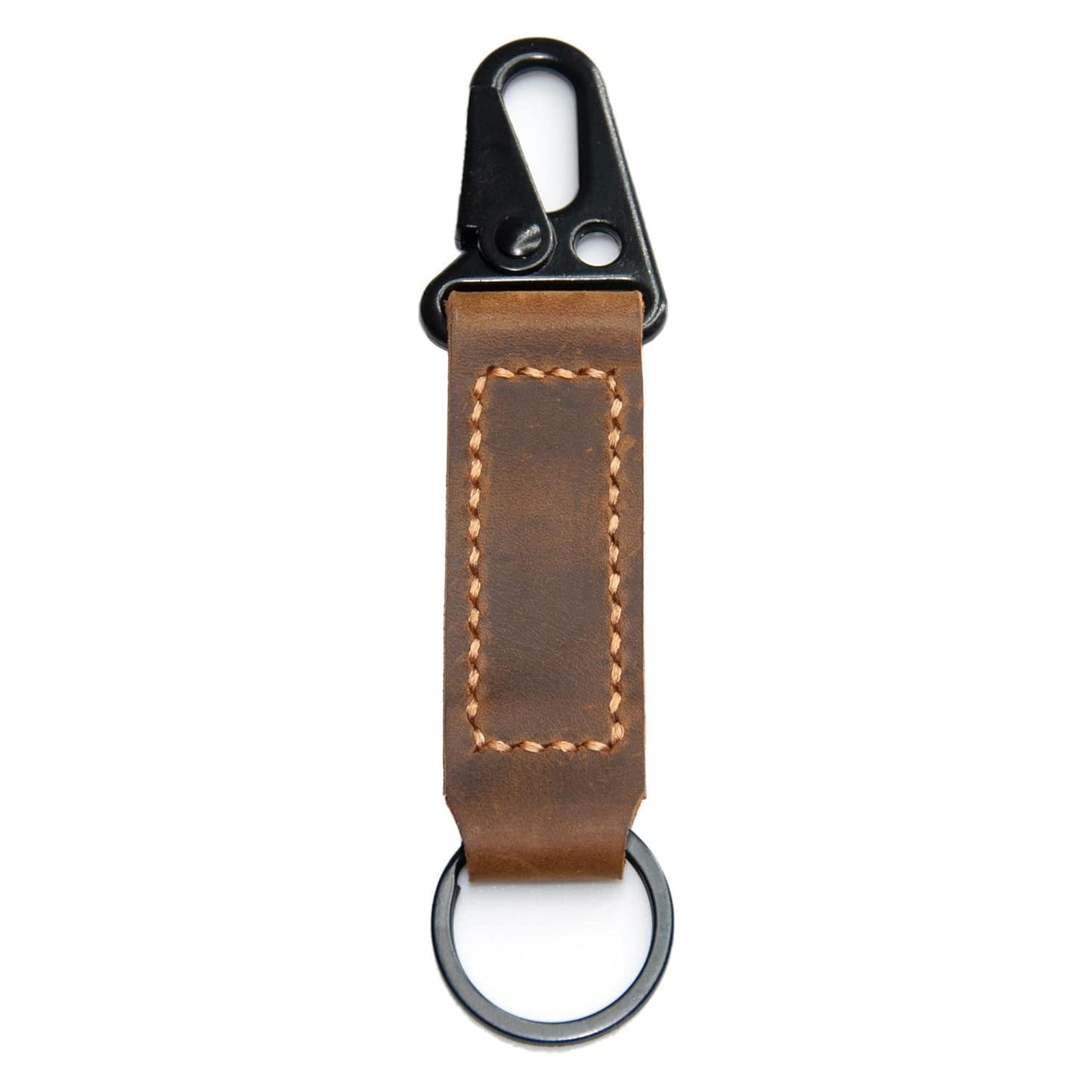 Turbosnail handmade leather keychain,leather Vintage durability keychain, Gift For Birthday (Brown)