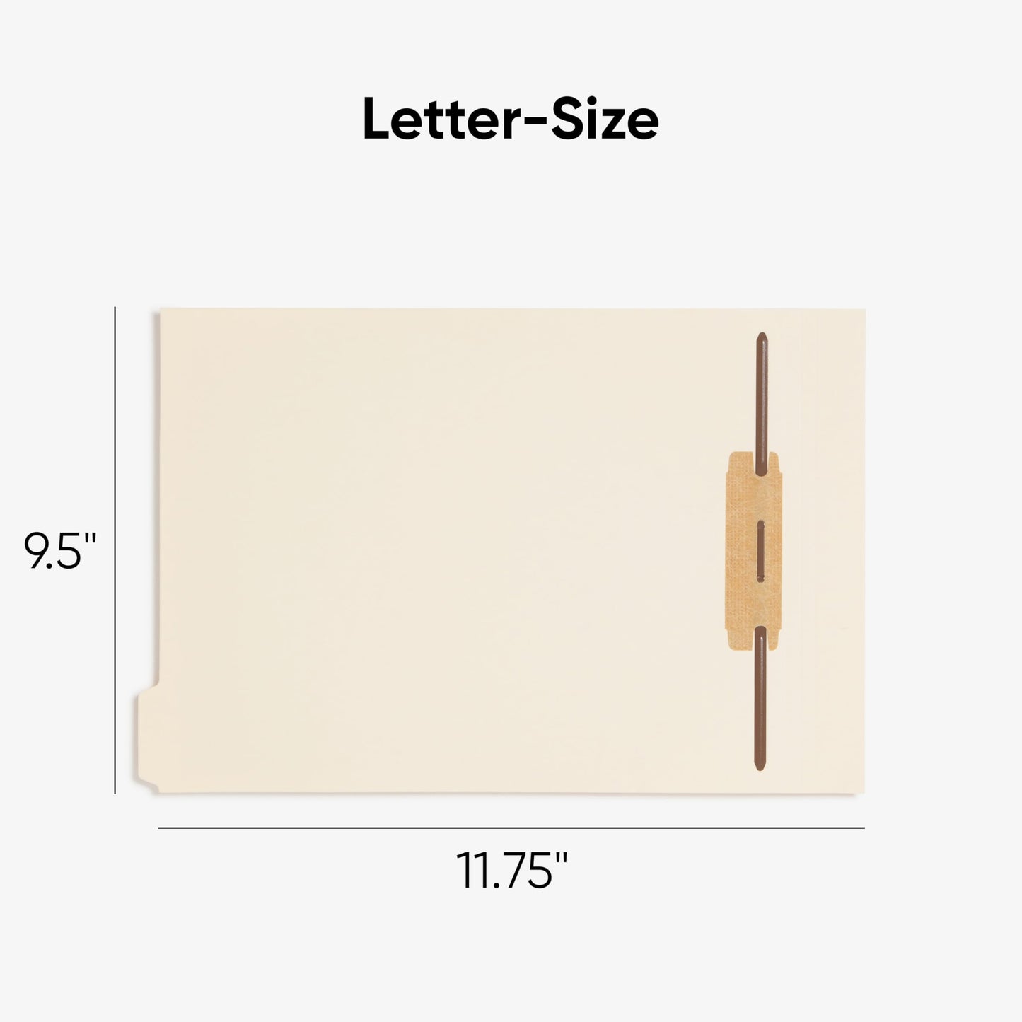 Smead Stackable Folder Divider with Fastener, Bottom 1/5-Cut Tab, Letter Size, Manila, 25 per Box (35599)