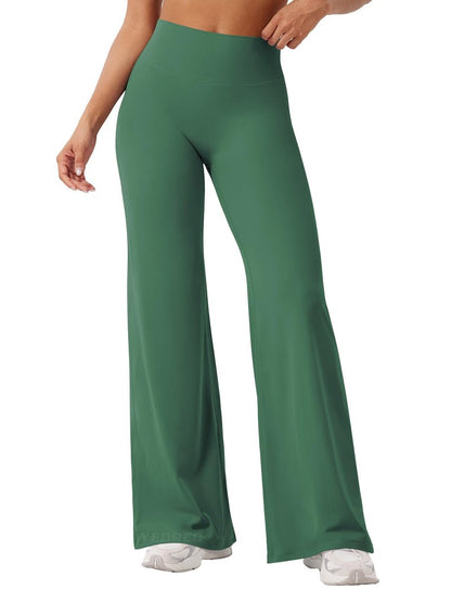 YEOREO Workout Leggings Womens No Front Seam Straight Leggings 31.5" High Waist Buttery Eddiy Gym Yoga Pants Dark Green XL