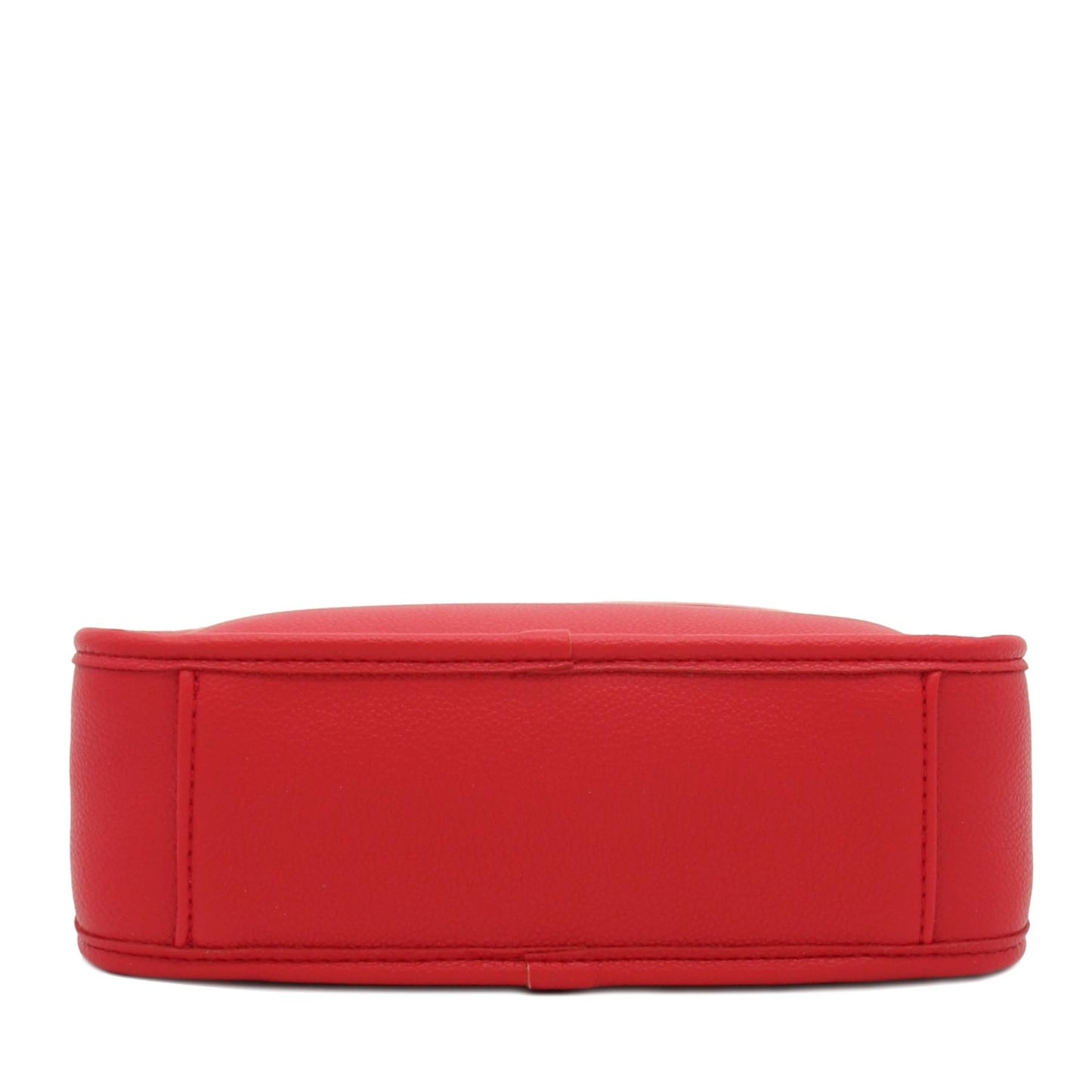 FashionPuzzle Small Minimalist Shoulder Bag for Women, Faux Leather Underarm Purse, Chic Top Handle Handbag for Everyday (Red)