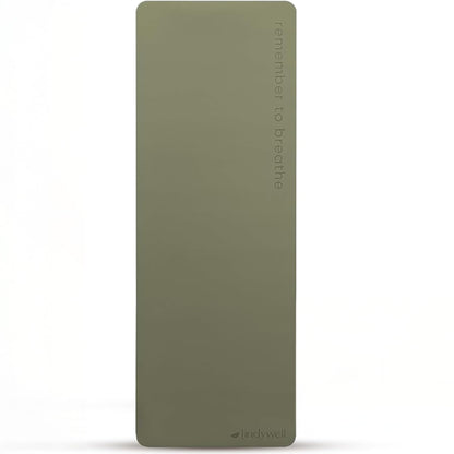 Lindywell Pilates Powerhouse Workout Mat – Non-Slip Yoga Mat Made from Premium TPE Foam – 6mm Thick Pilates Mats to Provide Spine Support & Comfortable Workout – 6ftx26in, Dark Olive