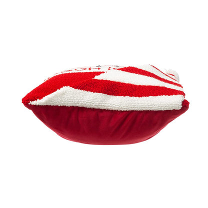 Glitzhome Hooked Merry Christmas 3D Santa Throw Pillow Filled Cushion Sofa Decorative Pillow 14" L x 14" W